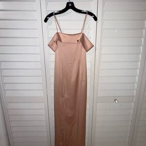 Halston Heritage Strapless Blush Dress